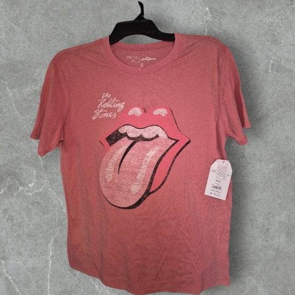 Time and Tru Pink Rolling Stones Tee - Picture 2 of 5